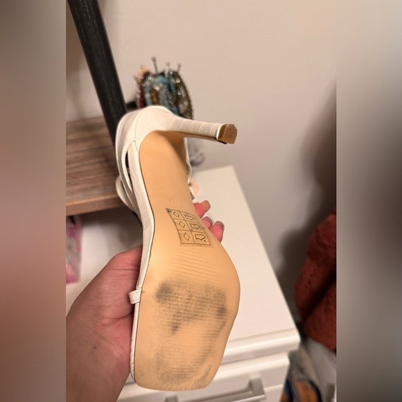 Public Desire White Strappy Heels - Picture 2 of 6